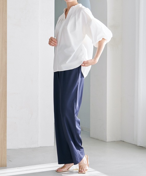 Emma Taylor（エマテイラー） ブラウス シャツ キーネックバルーン 