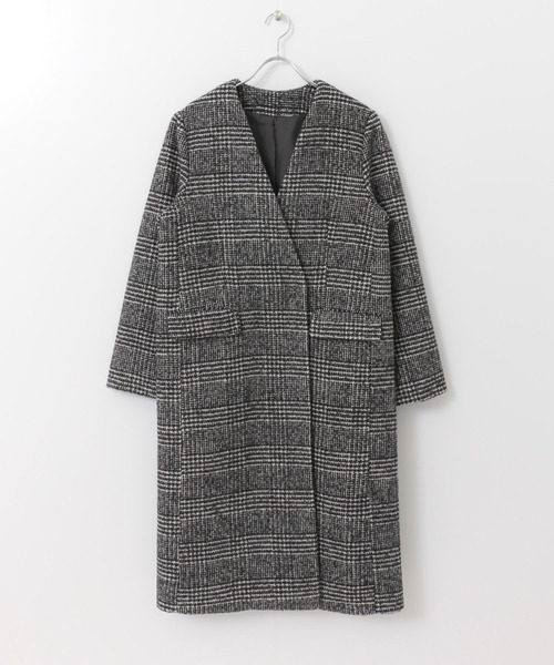 「SENSE OF PLACE by URBAN RESEARCH」 ノーカラーコート 36 グレー レディース_画像7