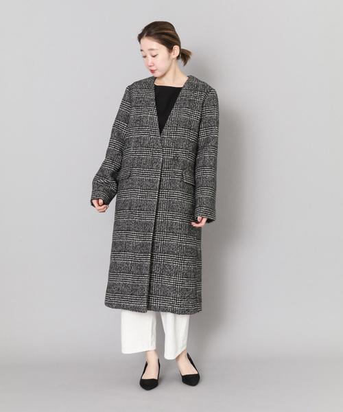 「SENSE OF PLACE by URBAN RESEARCH」 ノーカラーコート 36 グレー レディース_画像8