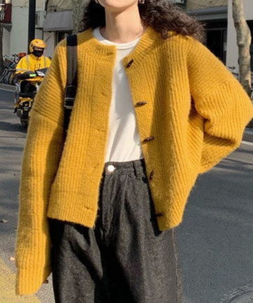 「meJane」 ニットカーディガン FREE チェリーピンク レディース_画像6