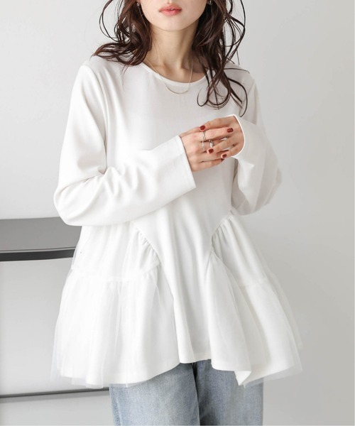 tシャツ チュールペプラムトップス レディース : ZOZOTOWN Yahoo