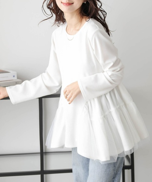 tシャツ チュールペプラムトップス レディース : ZOZOTOWN Yahoo!店