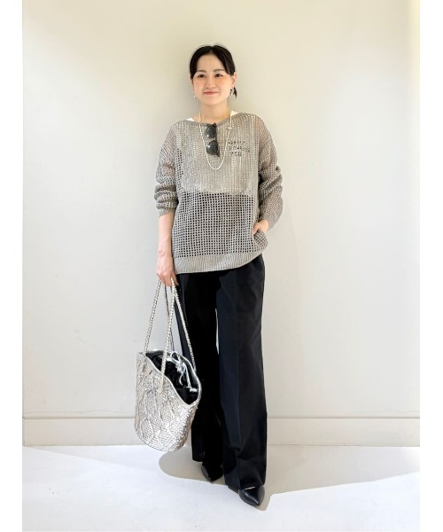 allureville アルアバイル  編みバッグブラック かごバッグ allureville かごバッグ カゴバッグ イントレバスケットバッグ