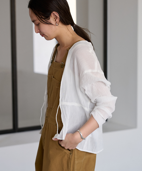 FRAMeWORK カーディガン COTTONクレープドロストカーディガン