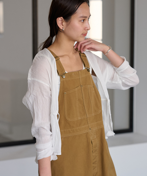 FRAMeWORK カーディガン COTTONクレープドロストカーディガン