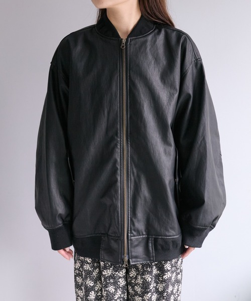 「PUAL CE CIN」 ジップアップブルゾン FREE ブラック レディース_画像2