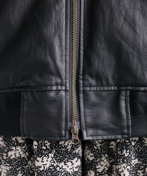 「PUAL CE CIN」 ジップアップブルゾン FREE ブラック レディース_画像8