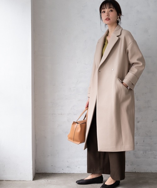 「TIENS ecoute」 チェスターコート MEDIUM モカ レディース_画像5