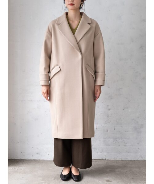 「TIENS ecoute」 チェスターコート MEDIUM モカ レディース_画像6