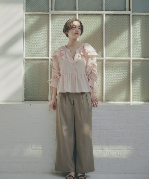 トップス frill design blouse NOTRE emor ブラウス シャツ frill design blouse レディース