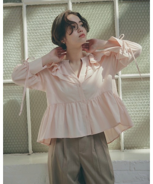 トップス frill design blouse NOTRE emor ブラウス シャツ frill design blouse レディース