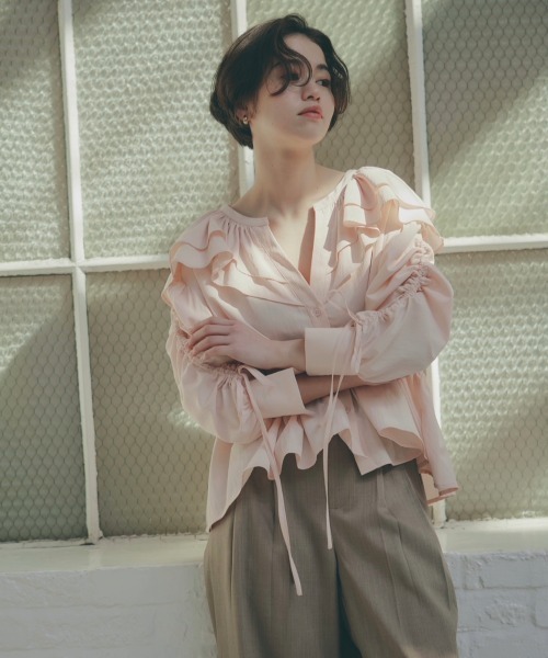 NOTRE emor ブラウス シャツ frill design blouse レディース