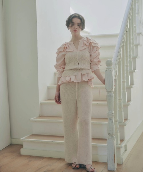 NOTRE emor（ノートルエモア） ブラウス シャツ frill design blouse