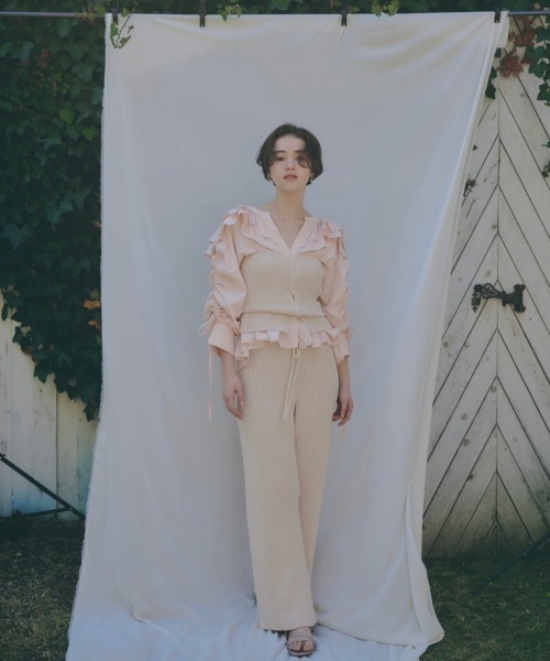 NOTRE emor（ノートルエモア） ブラウス シャツ frill design blouse