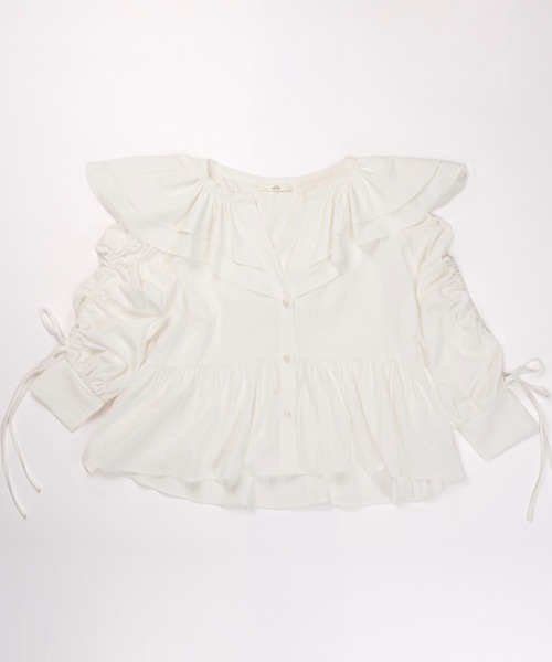NOTRE emor（ノートルエモア） ブラウス シャツ frill design blouse