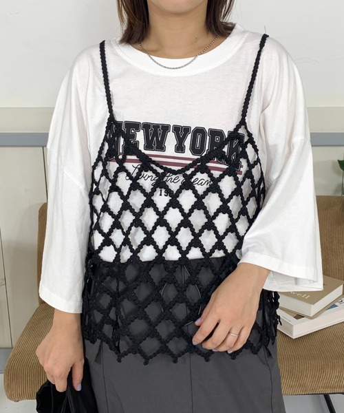 CRB キャミソール クロシェ編キャミソールビスチェ : ZOZOTOWN Yahoo
