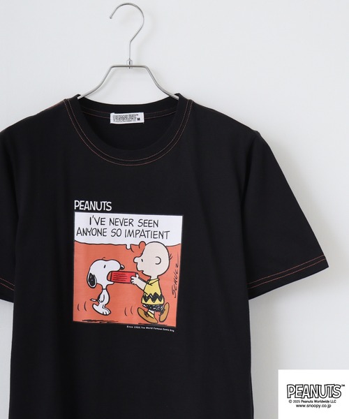 PEANUTS tシャツ プリント＆刺繍半袖Tシャツ メンズ レディース