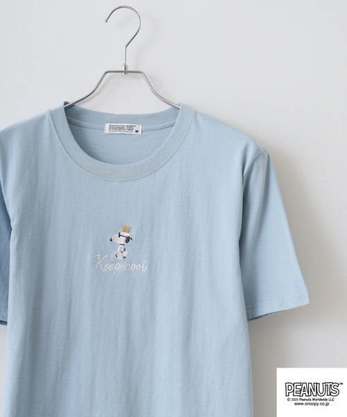 PEANUTS tシャツ プリント＆刺繍半袖Tシャツ メンズ レディース