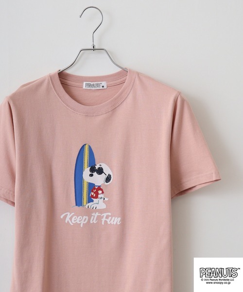 PEANUTS tシャツ プリント＆刺繍半袖Tシャツ メンズ レディース