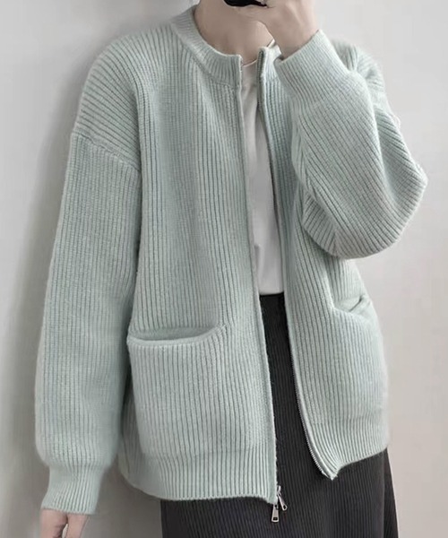 「Amulet」 ニットカーディガン FREE ブラック レディース_画像3