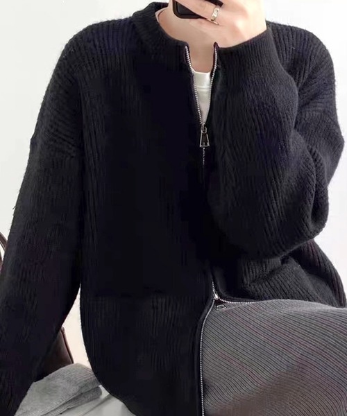 「Amulet」 ニットカーディガン FREE ブラック レディース_画像6