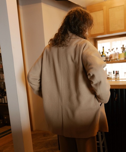 「DOUX ARCHIVES」 ピーコート FREE シルバーグレー レディース_画像4