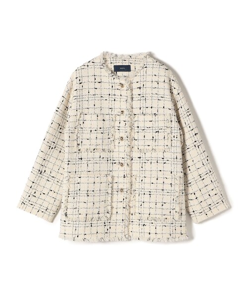 SHIPS（シップス） ツイードジャケット 38 オフホワイト レディース