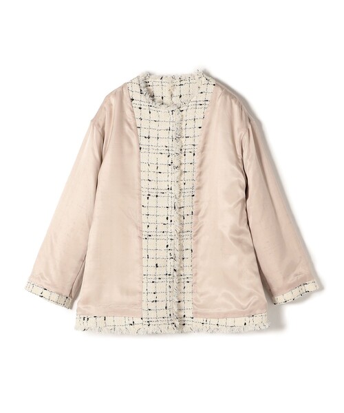 SHIPS（シップス） ツイードジャケット 38 オフホワイト レディース