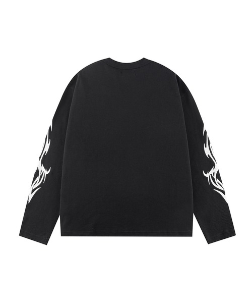 SupplieR ブラックTシャツ Lサイズ SUPPLIER tシャツ ティーシャツ｜Tribal Fire Pattern Thermal