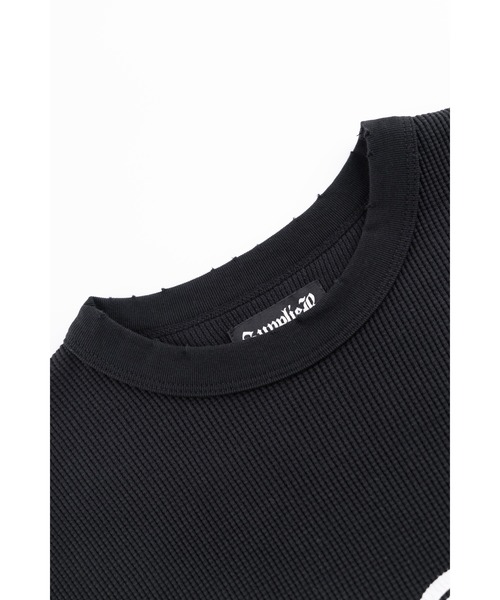 SupplieR ブラックTシャツ Lサイズ リネンジャージー テーラードリブドヘムTシャツ ブラック
