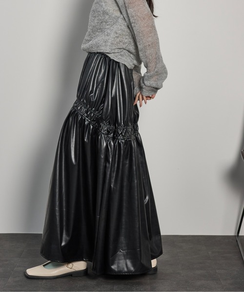 「THE YOn」 フレアスカート FREE シルバー レディース_画像7