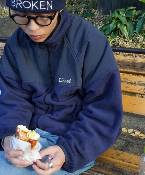 「BROKEN BASE」 ブルゾン MEDIUM ネイビー メンズ_画像8