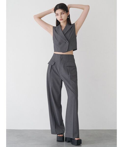 MURUA セットアップ MURUA パンツ 「セットアップ対応」パイピングポケットセンター