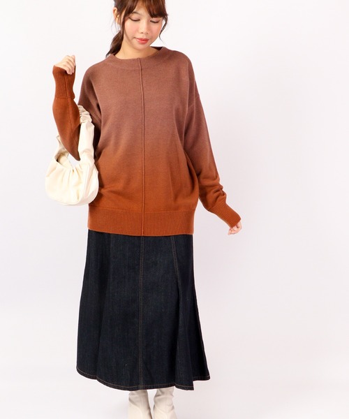 「Anna Nicola」 長袖ニット 38 キャメル レディース_画像3