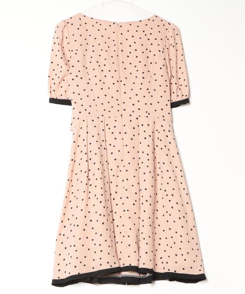 「Debut de Fiore」 ドット柄半袖ワンピース 36 ピンク レディース_画像2