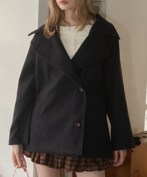 【未使用】スタンドカラー Pコート Birthday room（バースデイルーム） ピーコート pコート スタンド