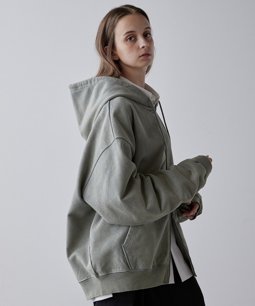 CLEL 「CLEL」 ジップアップパーカー M グリーン メンズ