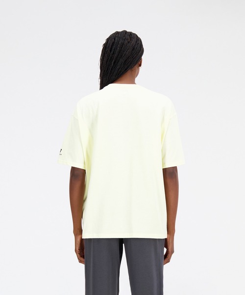「New Balance」 半袖Tシャツ SMALL ライトイエロー レディース