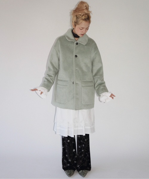 musubore/フリルシャギージャケット musubore（ムスボレ） コート アウター removable-cuffs 2way shaggy