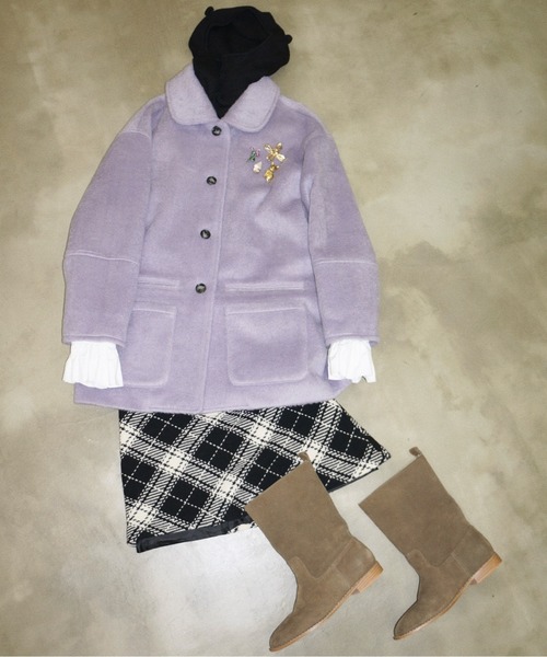 musubore（ムスボレ） コート アウター removable-cuffs 2way shaggy