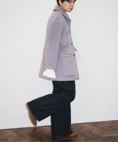 musubore（ムスボレ） コート アウター removable-cuffs 2way shaggy