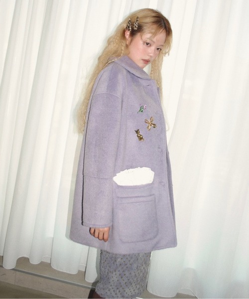 musubore（ムスボレ） コート アウター removable-cuffs 2way shaggy