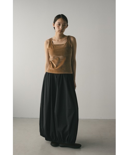 ER emma ベロアタンクトップ　クリーム　新品未使用 STYLEMIXER タンクトップ ノースリーブ ベロアタンクトップ