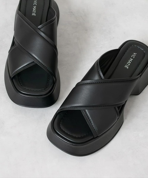 VIC MATIE サンダル美品 VIC MATIE 厚底 サンダル ヴィック・マティ クロススリップ