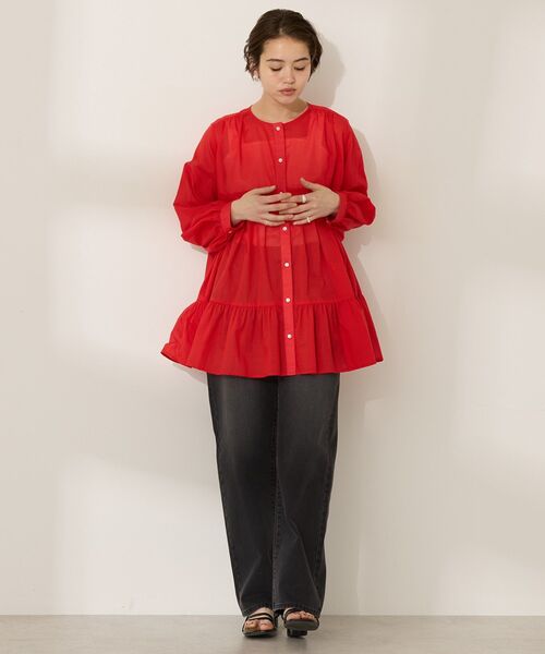 「AMERICAN HOLIC」 長袖チュニック M ブルー レディース