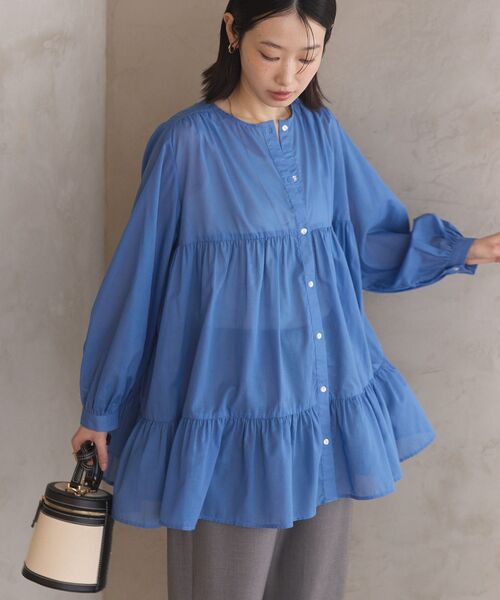 「AMERICAN HOLIC」 長袖チュニック M ブルー レディース