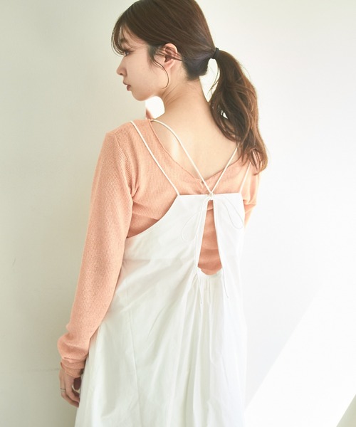 Kastane / キャミワンピース/0/ポリエステル/ベージュ/無地 Kastane（カスタネ） キャミソールワンピース 0 ベージュ レディース