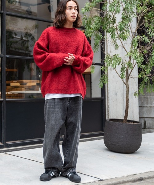「WEGO」 加工デニムパンツ MEDIUM スカイブルー メンズ