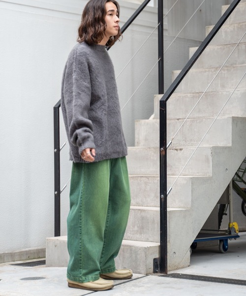 「WEGO」 加工デニムパンツ MEDIUM スカイブルー メンズ