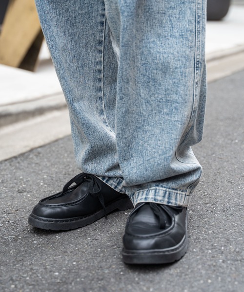 「WEGO」 加工デニムパンツ MEDIUM スカイブルー メンズ